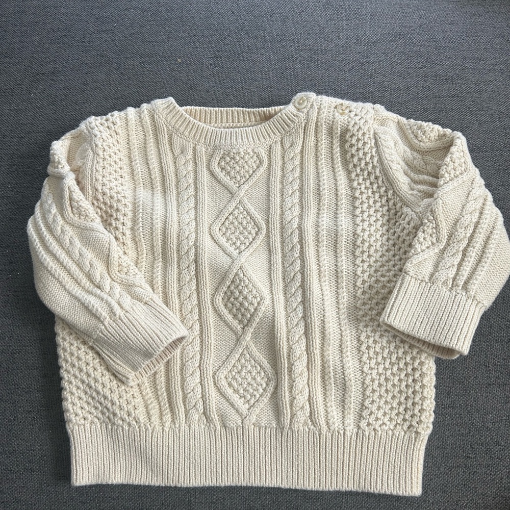 Cozy Cream Cable Knit Sweater